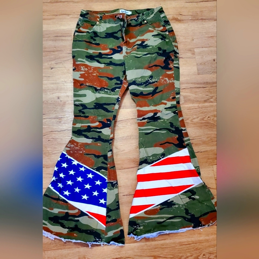 Patriotic Camo Bellbottoms